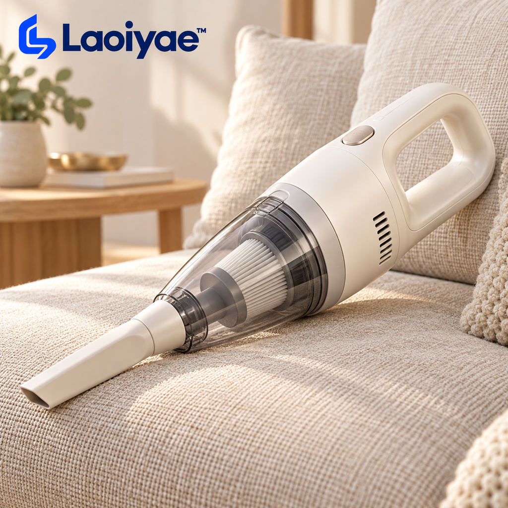 Laoiyae™ Ivory Cordless Handheld Vacuum with Crevice Nozzle — logo product image