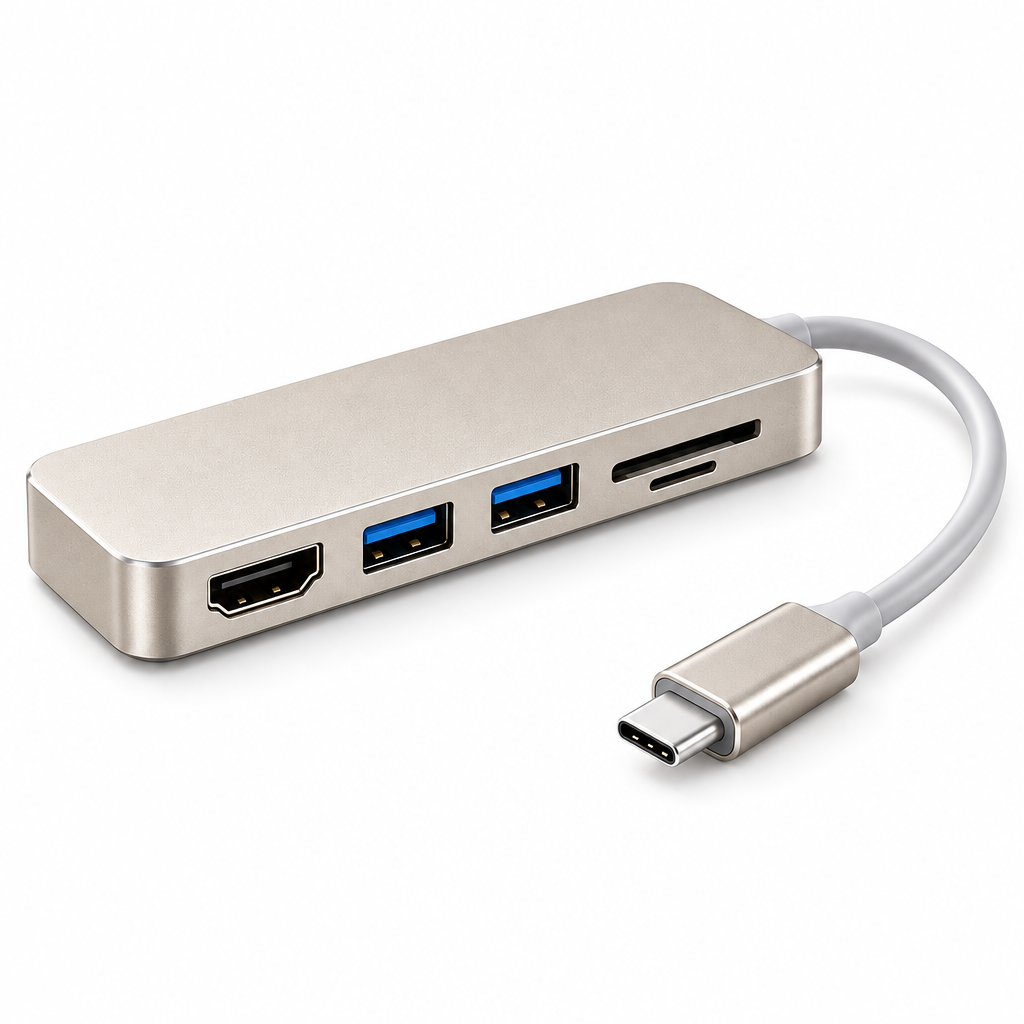 Laoiyae™ USB-C Multiport Hub with HDMI, USB-A and Memory Card Slots — full product view